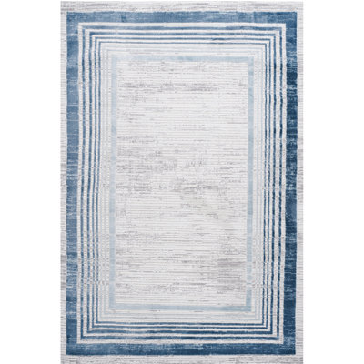 Blue// Loom & Area Rug - 5x7, Stain , Non-shedding For Home Office, Bedroom, Dining 5x7 Non-shedding, Room, Study, Entryway