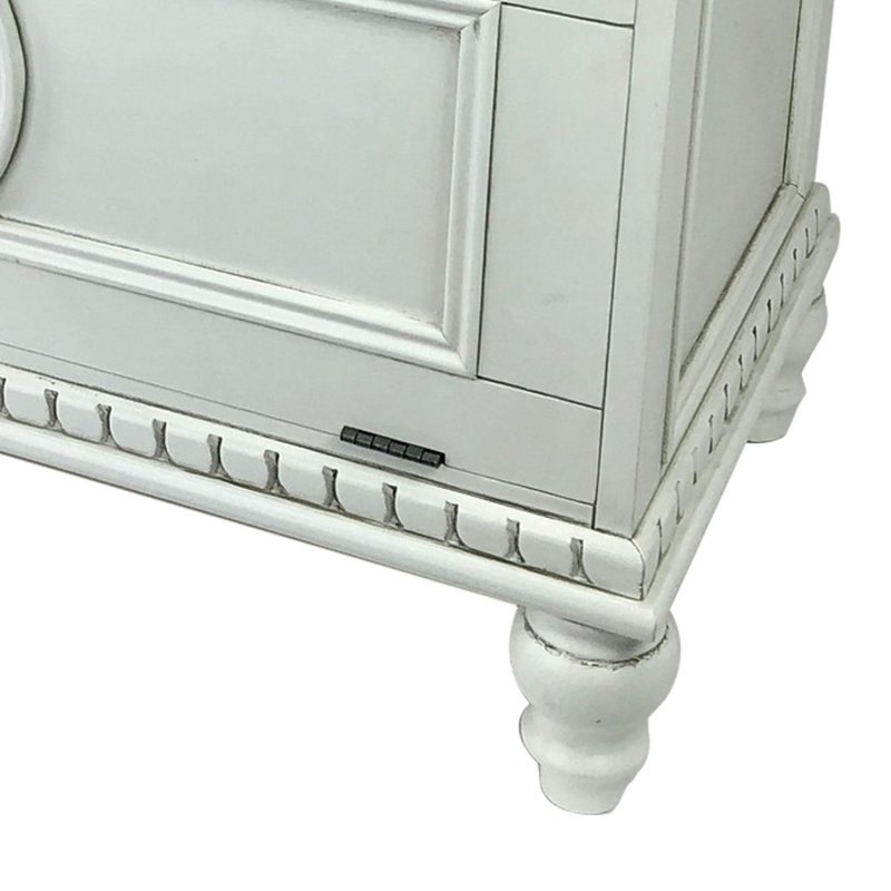 Ivetts Solid Wood 1 - Door Accent Cabinet, White