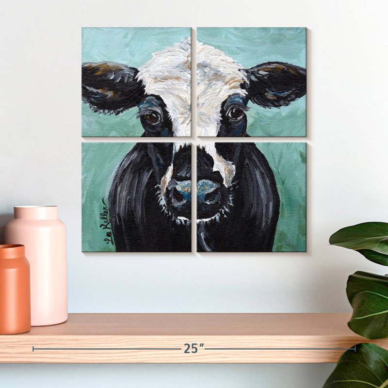 Brampt Cow Clyde, 18" H x 18" W