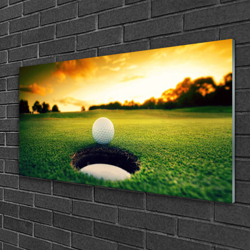 Nature Golfball Lawn - Unframed Photograph on Glass