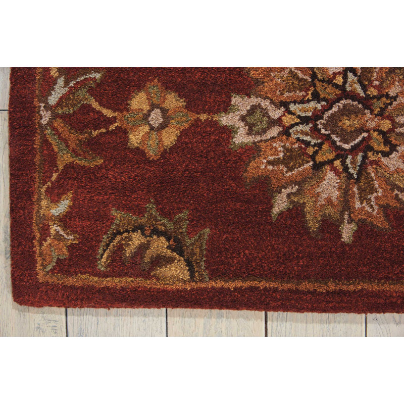 Tapis rouge Sharie, Tapis de couloir 2 pi 3 po x 7 pi 6 po