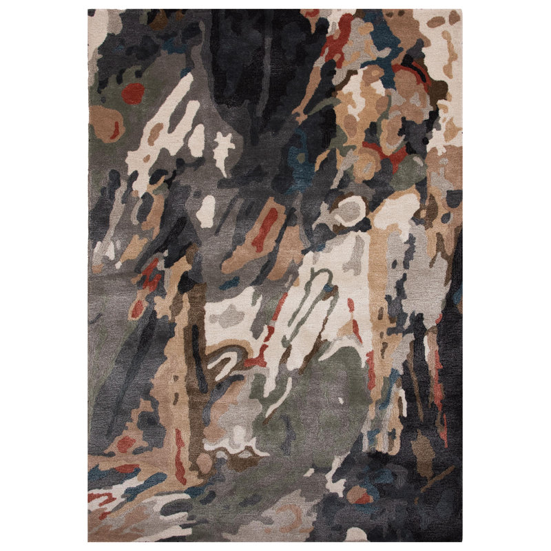 Tapis en laine avec tencel, Rectangle de 5 pi x 8 pi