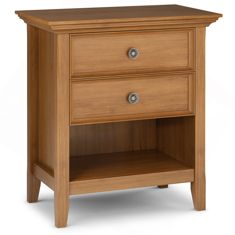 Amherst - Table de chevet - Brun clair doré, Marron clair