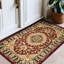 Tapis oriental bourgogne / moutarde / noir Shiflett-97673316