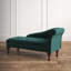 Chaise longue à accoudoir droit avec rangement Dana