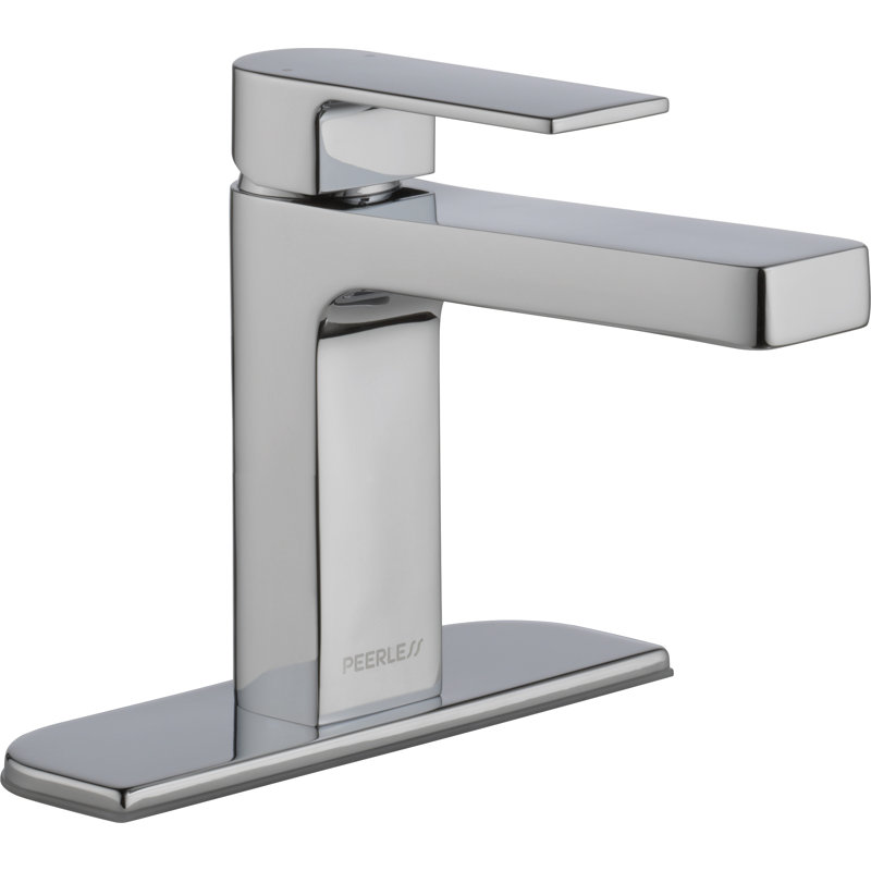 Xander Single-Hole Bathroom Faucet with Drain Assembly, Chrome