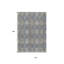 Tapis intérieur lavable 10 pi x 14 pi gris ivoire à médaillon floral