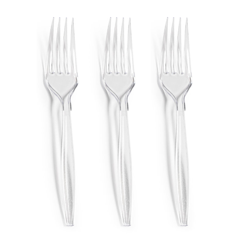 Clear Plastic Disposable Forks