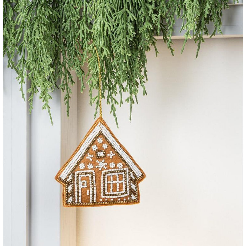 Ornement en perles Gingerbread House