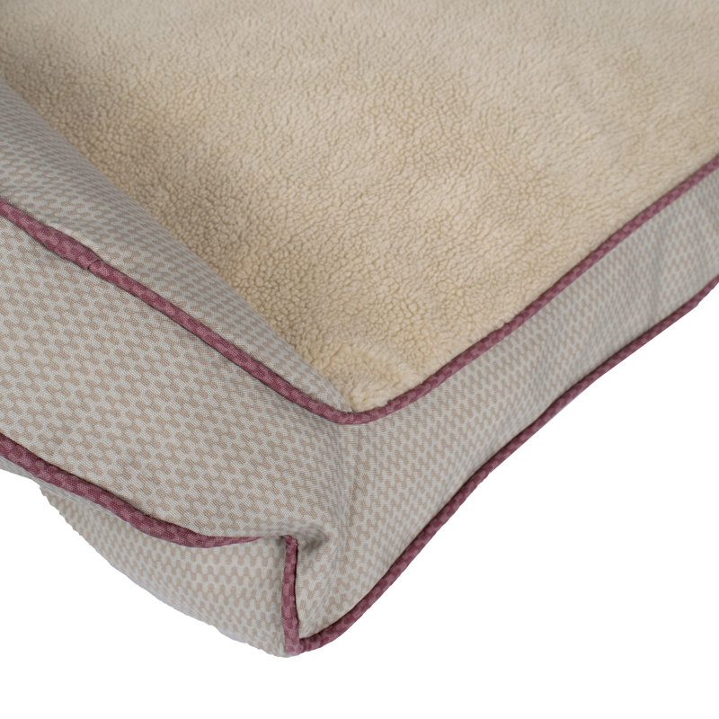 Lit avec traversin GreenDog, Brun clair ondulé, Large (39"w x 32"d x 9.75"h)