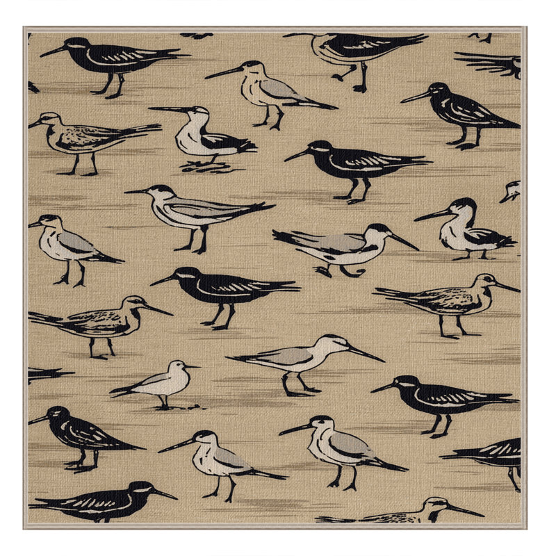  Tapis bord de mer lavable Seabird Sanctuary, Carré 6 pi