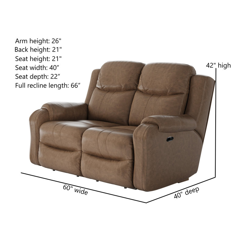 Marvel Double Reclining Loveseat, Dark Brown