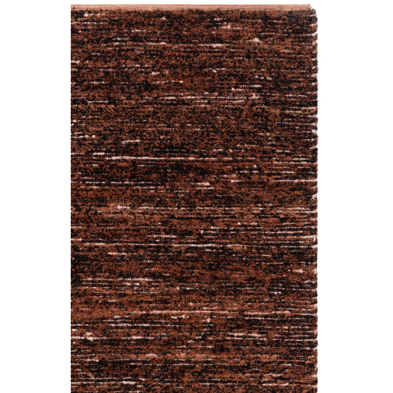 Tapis en coton tissé à la main sans motif Montauk 537, Rectangulaire 8 pi x 10 pi