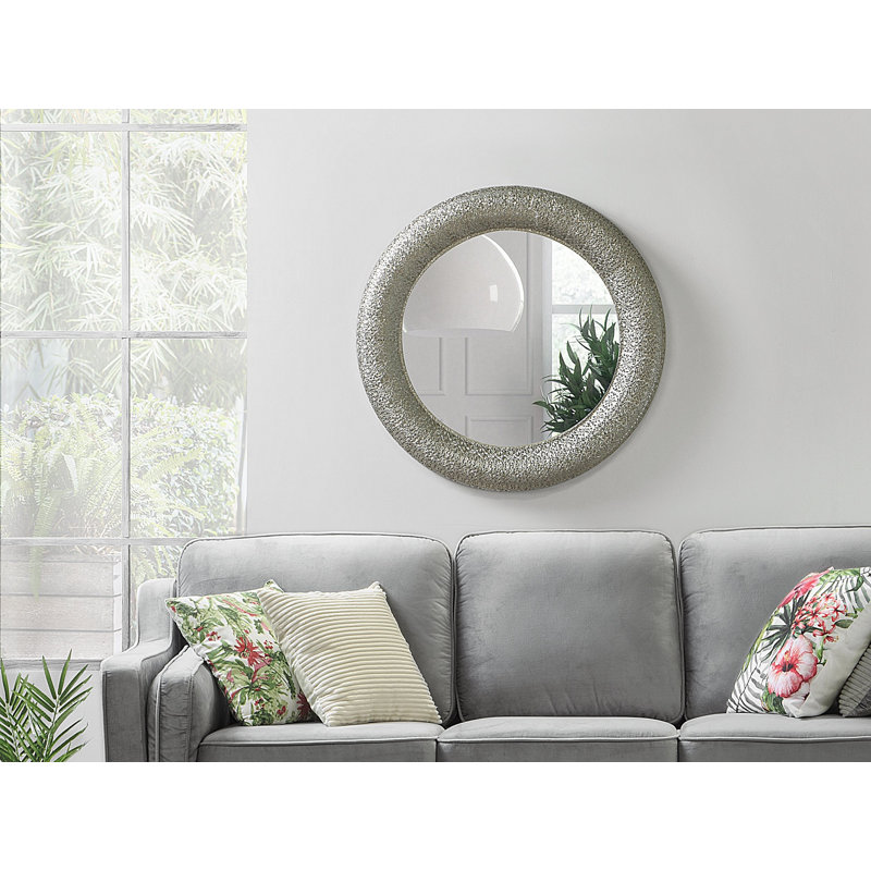 Casper Metal Flat Wall Mirror, Silver