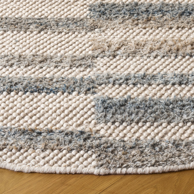 Natura 231 Hand Loomed 60% Wool; 30% Pet Yarn; 10% Cotton Abstract Rug, Round 6'