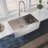 33"X21"X10"Farmhouse Apron Single Bowl Stainless Steel Kitchen Sink-122728615