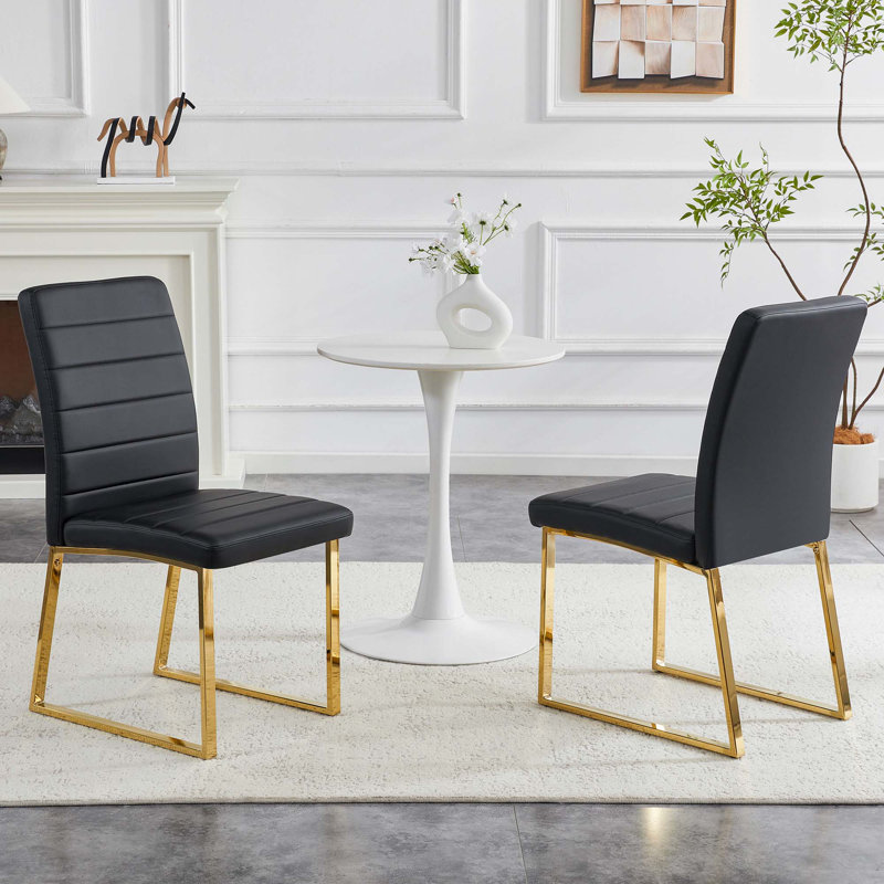Ensemble de chaises de salle à manger robustes, Noir