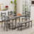 6-Piece Dining Set with Compact Design and Durable Steel Frame, Perfect for Kitchen and Living Room-1193217552