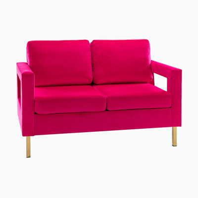 Fabric 49.97'' Reception Loveseat