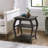 Black 2-Shelf End Table – Cabriole Legs