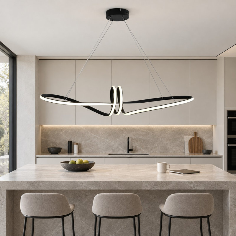 1-Light Dimmable Integrated LED Chandelier