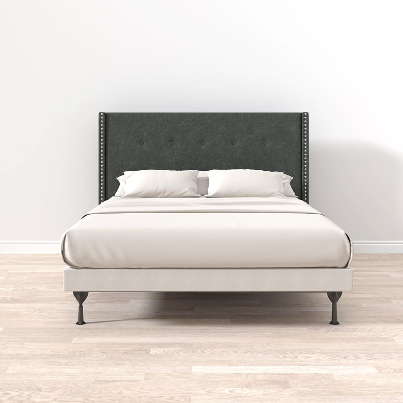 Burchfield Upholstered Headboard, Gray, Full/Queen
