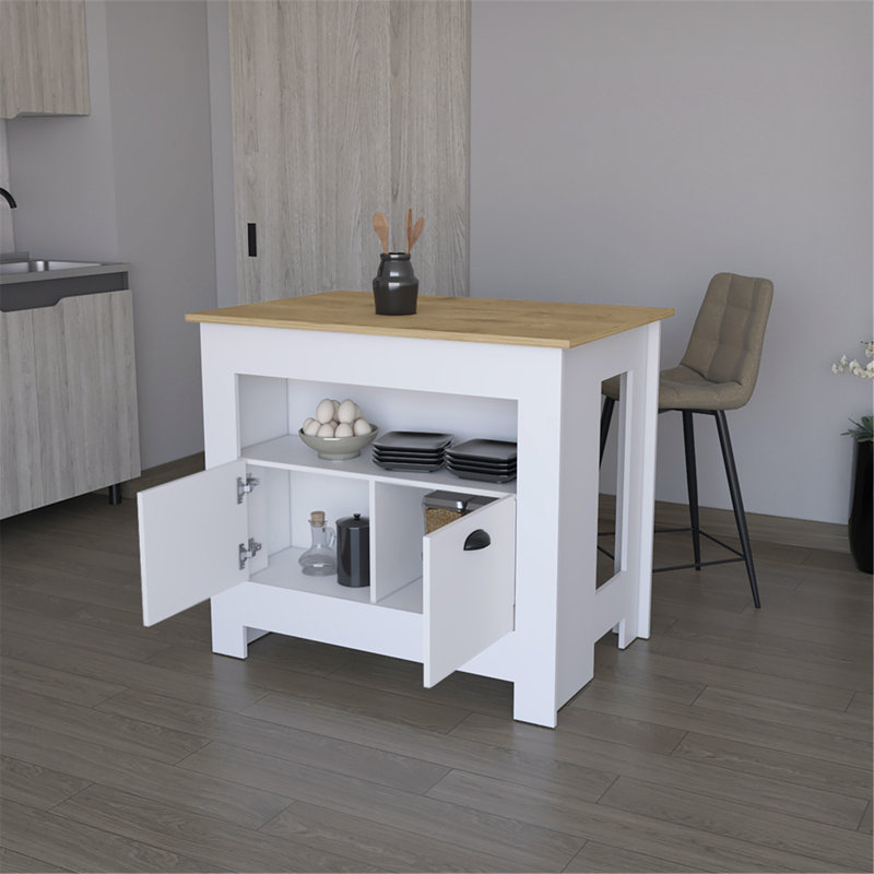 Îlot de cuisine polyvalent avec espace de travail supérieur et solution de rangement intelligente