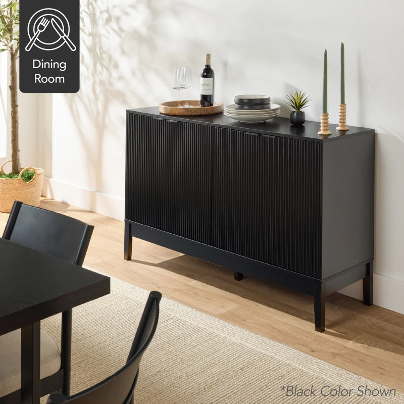 4-Door Storage Cabinet, Natural