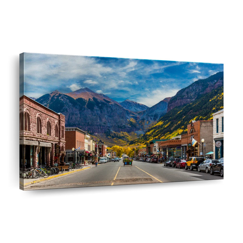 «Telluride Small Town», reproduction sur toile tendue, H 24 po x l 36 po x P 1,25 po