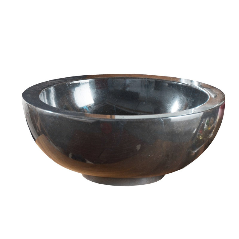 Tikamoon Bahya 13.78'' Marble Circular Bathroom Sink