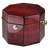 Chronometer Nautical Tabletop Clock, Octagonal Hardwood Chest, Swiveling Gimbals, Quartz Alarm Movement