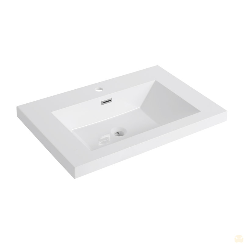 Lavabo de salle de bain 30 po en résine, 30"