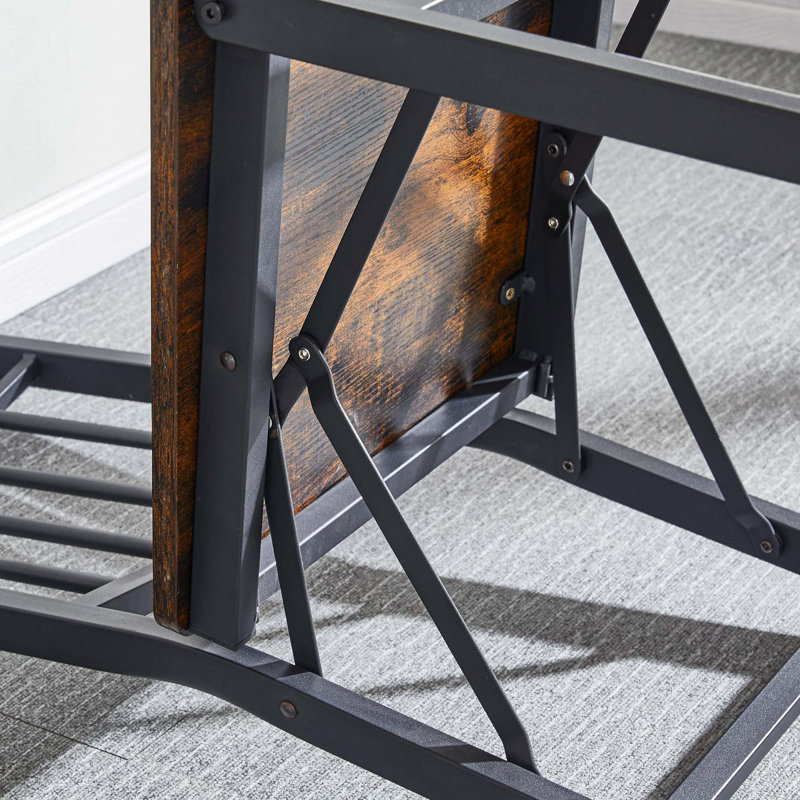 Chaise de salle à manger pliante moderne en métal et bois