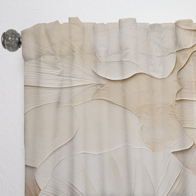 Rideau traditionnel - obscurcissement de chambre en velours beige - 1 panneau, L 52 po x L 108 po