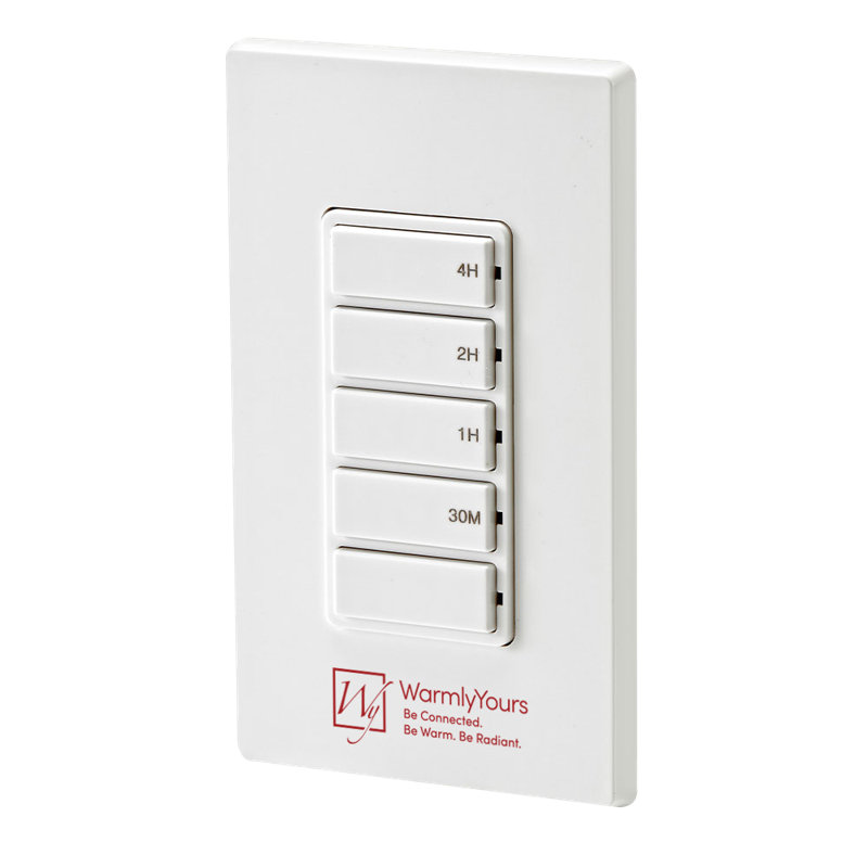 White Programmable Digital Countdown Timer with Wallplate