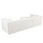 Canapé modulaire Boneless de style moderne, canapé modulaire en éponge, canapé modulaire en forme de L avec un design incurvé élégant et un tissu chenille luxueux, deux coussins décoratifs, pour le salon