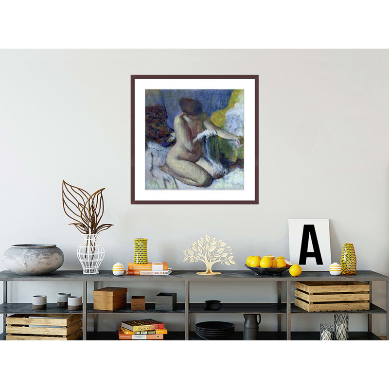 «After the Bath» par Edgar Degas, impression giclée sur cadre, H 33,87 po x l 33,5 po
