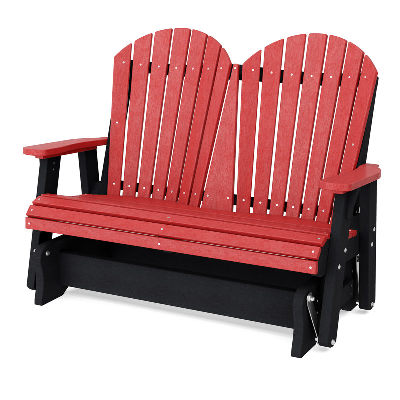 Fauteuil oscillant double Heritage, Rouge cardinal / Noir