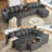 137.5" Modular Corduroy U Shaped Sofa-605434445