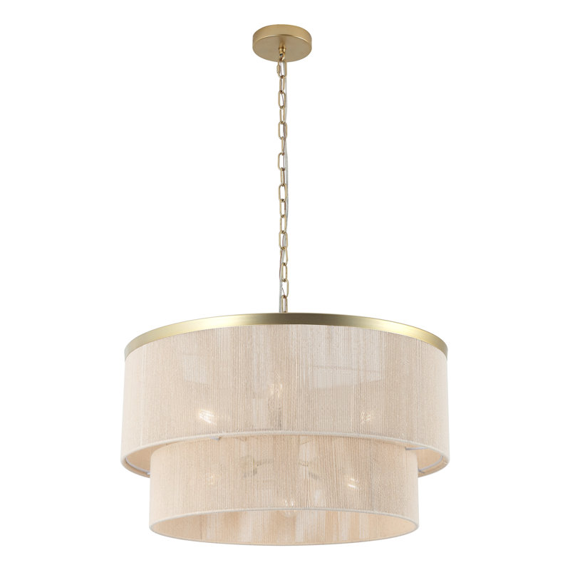 Ebern Designs 24" 6-Light Dimmable Drum Chandelier