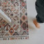 Tapis rouge Odira en vinyle facile à nettoyer-122913362
