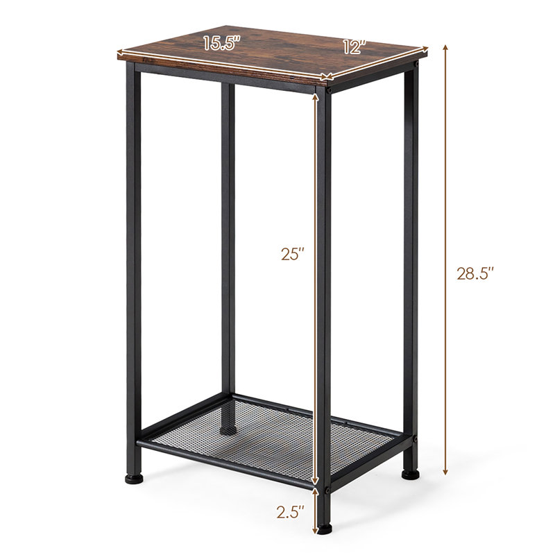 Table de bout avec rangement Huebner