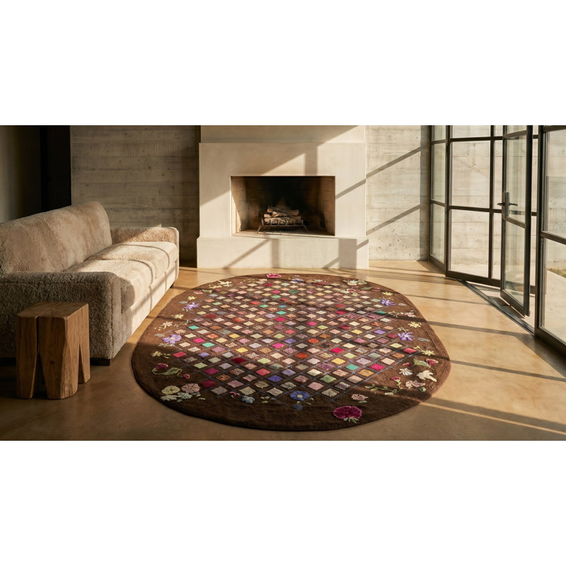Tapis crocheté ovale American