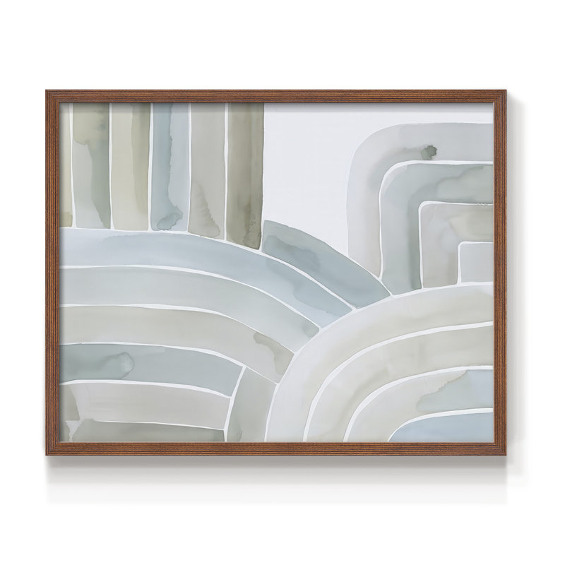 Estuaries I -Framed Print - Restickable, Walnut, 22" H x 28" W