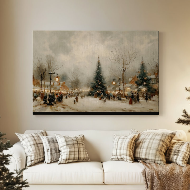 Sapin miel à minuit - Toile tendue avec châssis de qualité supérieure, H 12 po x l 18 po