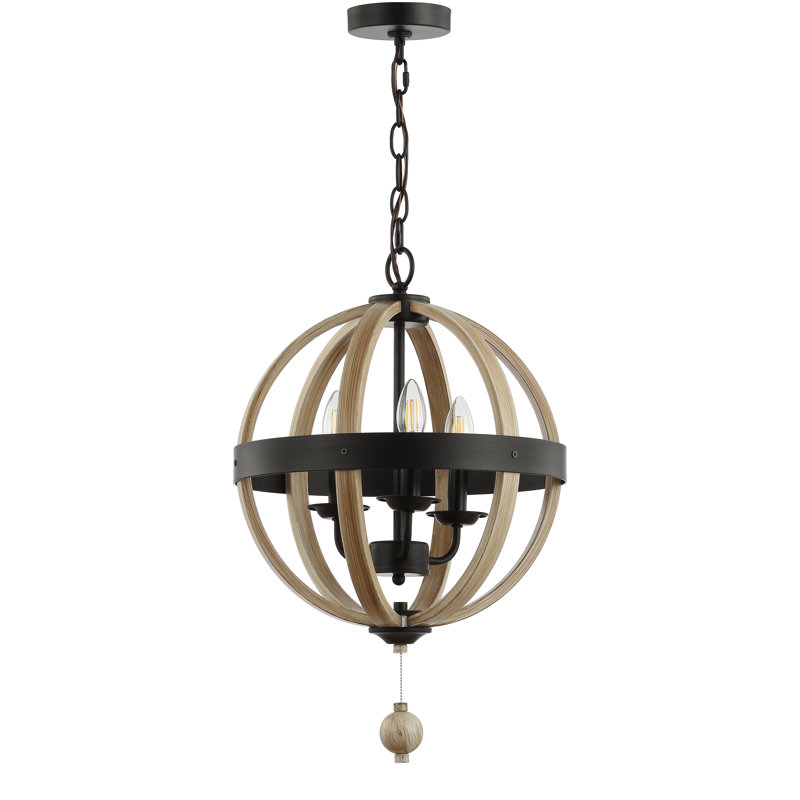 Luminaire suspendu sphère 3 lumières Cauthen