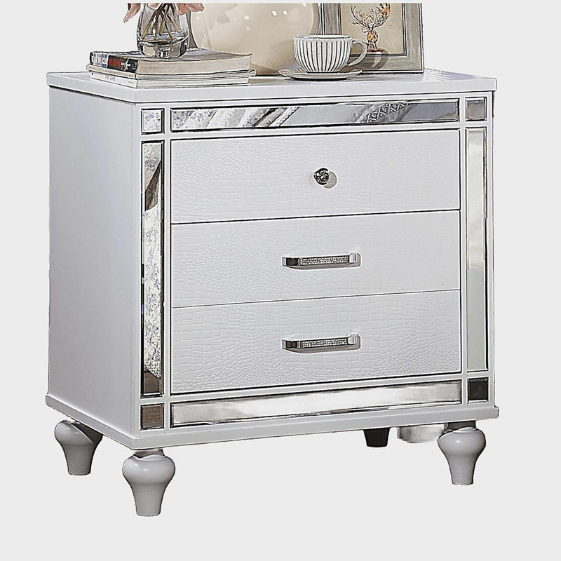 Table de chevet 1pc, Blanc