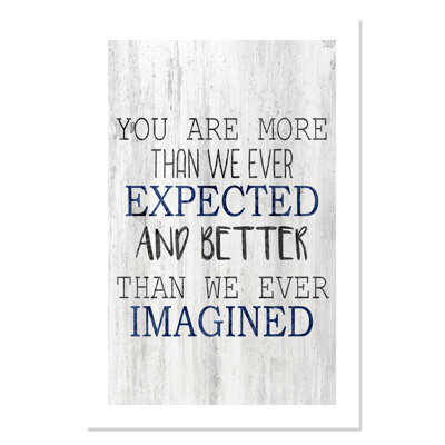 Epected Rolled Expected Paper Print