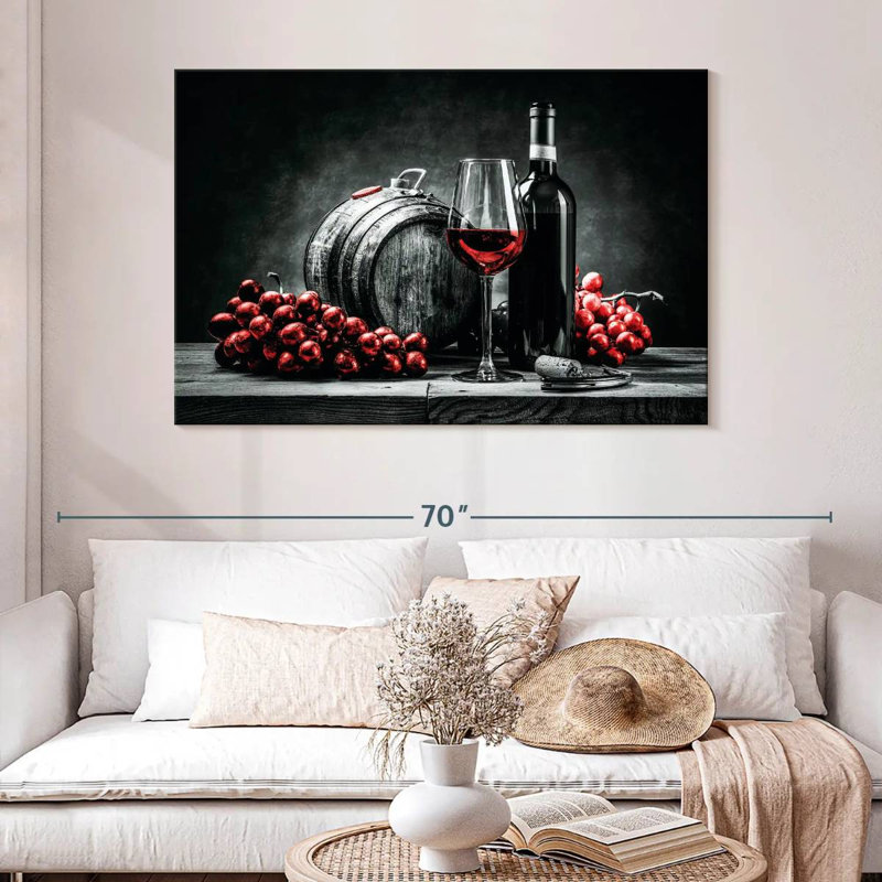Yarlin vin et raisin rouge Pop, H 32 po x l 48 po