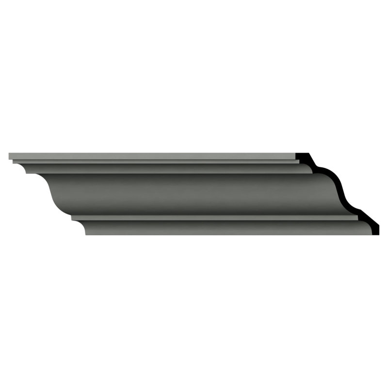 96" Gray Polyurethane Crown Moulding